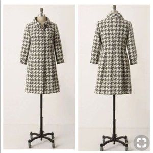 Anthropologie Tabitha Houndstooth Coat Size 8 GUC
